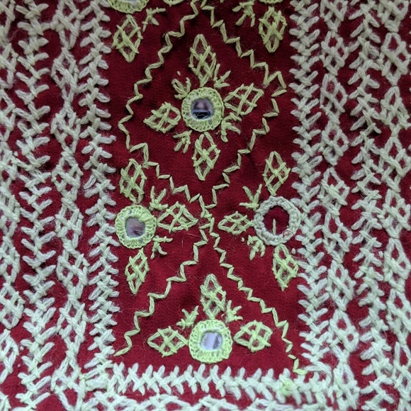 Boho material big deep Bag lots of Details - Picture 5 of 8